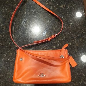Red Coach crossbody purse